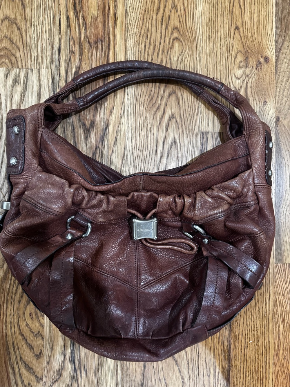 Vintage B. Makowsky brown leather hobo/shoulder bag